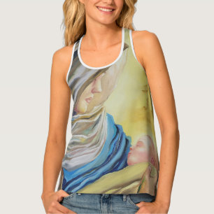 Our Lady of Silence holding baby Jesus Tank Top