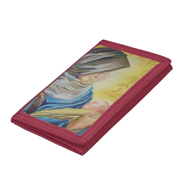 Our Lady of Silence holding baby Jesus Trifold Wallet (Bottom)