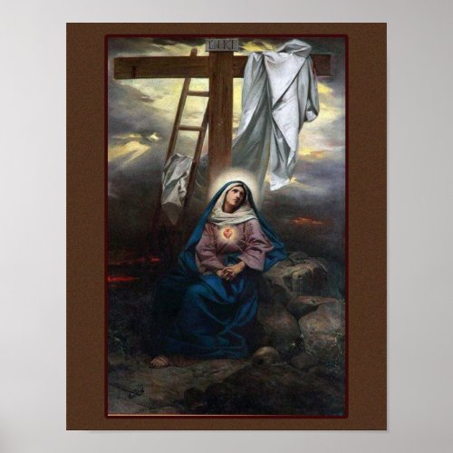 Our Lady of Sorrows Devotional Image Poster