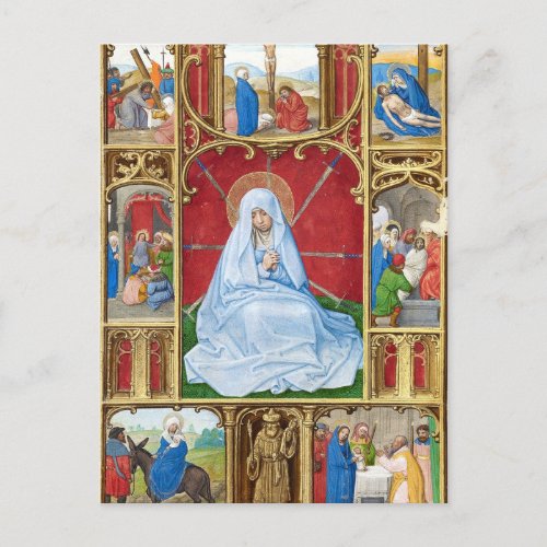 Our Lady of Sorrows _ Medieval Manuscript Postcard