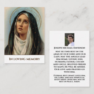 Our Lady of Sorrows Memorial Prayer Card