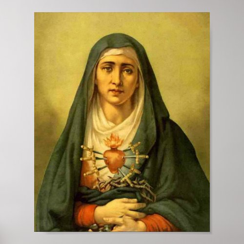 Our Lady Of Sorrows Painting Poster
