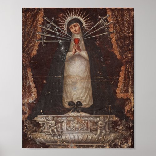 Our Lady Of Sorrows Painting Poster