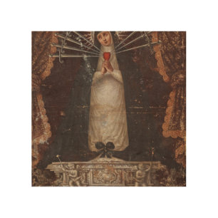 Our Lady Of Sorrows Painting Wood Wall Art