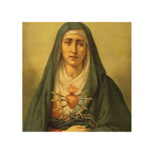 Our Lady Of Sorrows Painting Wood Wall Art