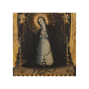 Our Lady of Sorrows Portrait Wood Wall Art