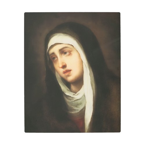 Our Lady of Sorrows Virgin Mary Dolorosa Metal Print