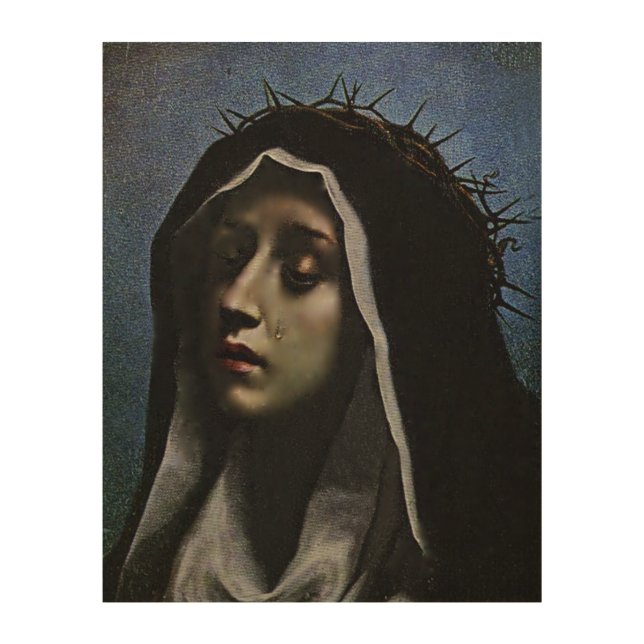 "OUR LADY OF SORROWS" WOOD WALL ART (Front)