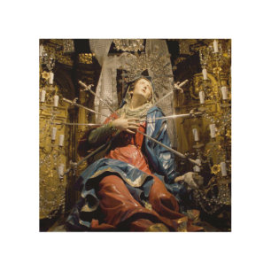 Our Lady Of Sorrows Wood Wall Art