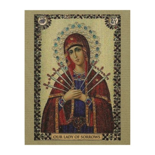 Our Lady of Sorrows Wood Wall Art