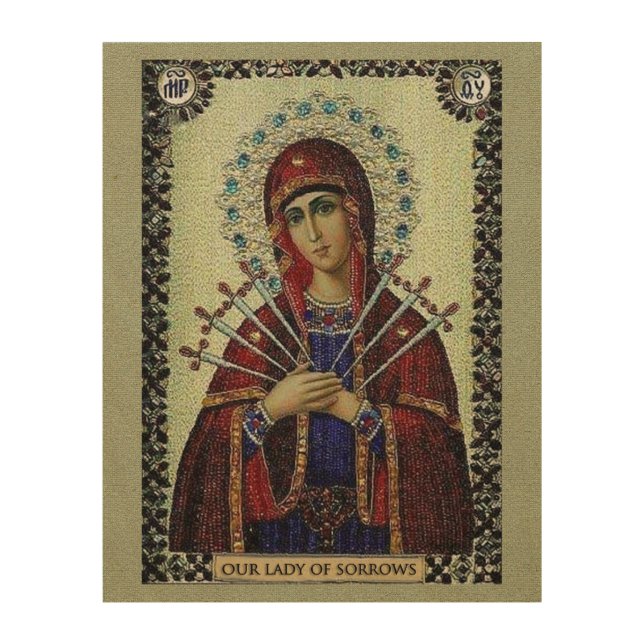 Our Lady of Sorrows Wood Wall Art (Front)