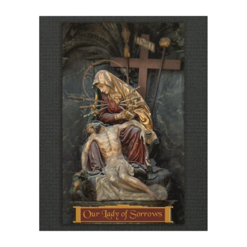 Our Lady of Sorrows Wood Wall Art