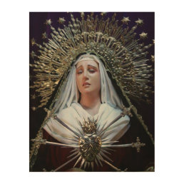 Our Lady of Sorrows Wood Wall Decor
