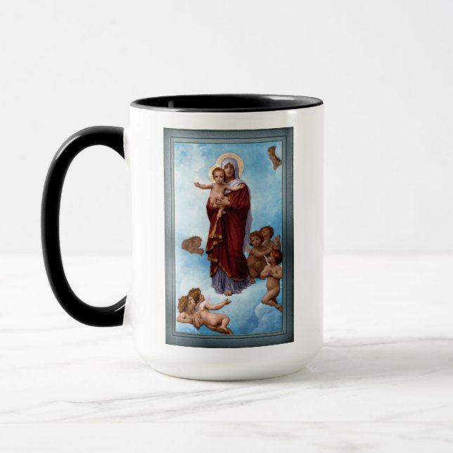 Our Lady of the Angels by William Bouguereau Mug (Left)