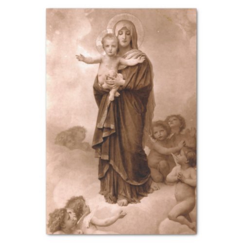 Our Lady of the Angels by William Bouguereau Tissue Paper