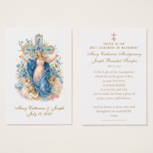 Our Lady of the Assumption Catholic Wedding Prayer
