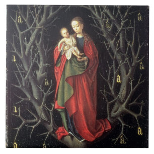 Our Lady of the Dry Tree c.1450 (oil on panel) Ceramic Tile