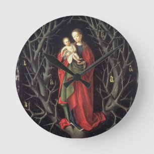 Our Lady of the Dry Tree c.1450 (oil on panel) Round Clock