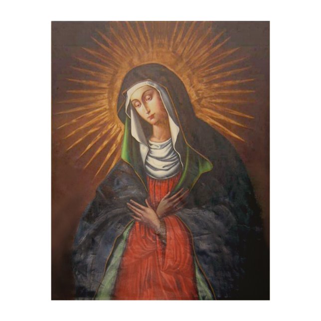 Our Lady of the Gate of Dawn Wood Wall Art (Front)