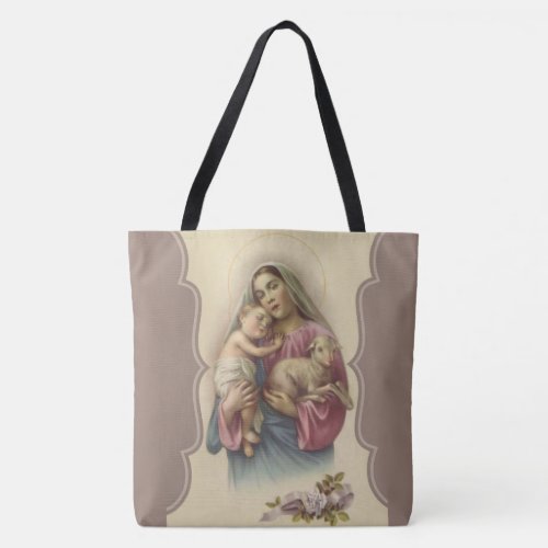 Our Lady of the Good Shepherd Jesus Lamb Tote Bag