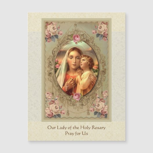 Our Lady of the Holy Rosary Jesus Pink Roses (Front)