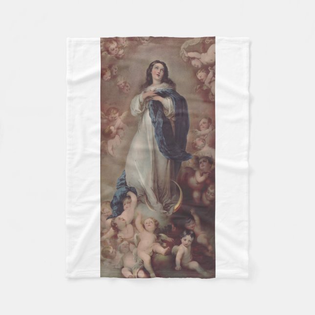 Our Lady of the Immaculate Conception Fleece Blanket (Front)