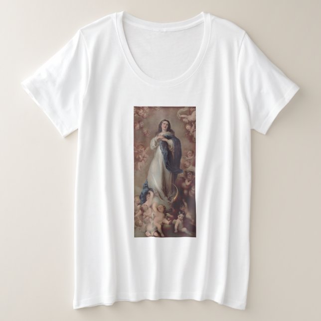 Our Lady of the Immaculate Conception Plus Size T-Shirt (Design Front)
