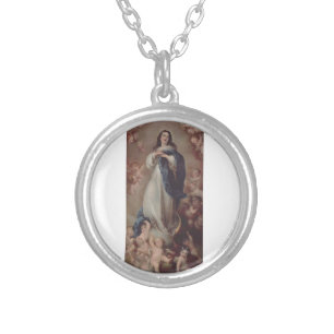 Our Lady of the Immaculate Conception Silver Plated Necklace