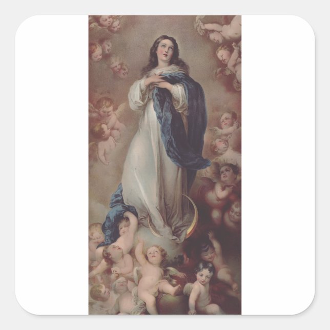 Our Lady of the Immaculate Conception Square Sticker (Front)