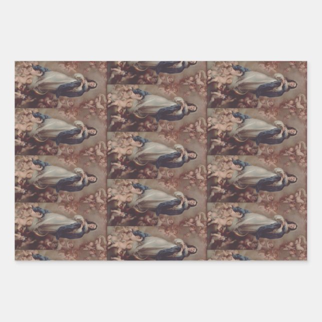 Our Lady of the Immaculate Conception Wrapping Paper Sheets (Front)