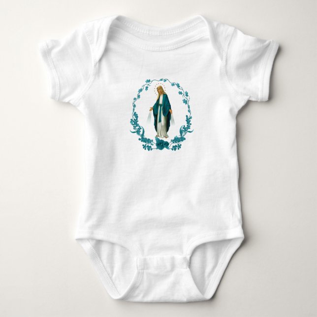 Our Lady of the Miraculous Medal  Baby Bodysuit (Front)