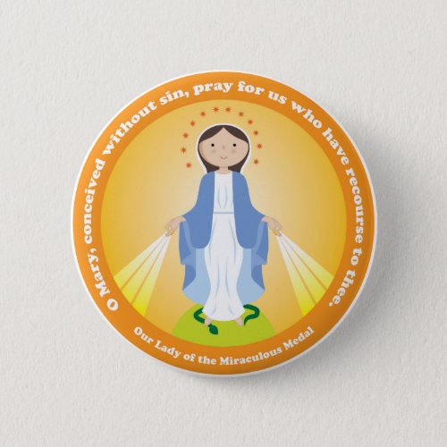 Our Lady of the Miraculous Medal Button