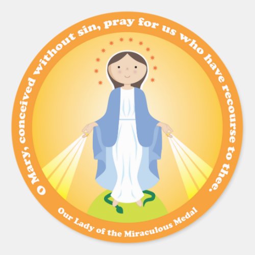 Our Lady of the Miraculous Medal Classic Round Sticker
