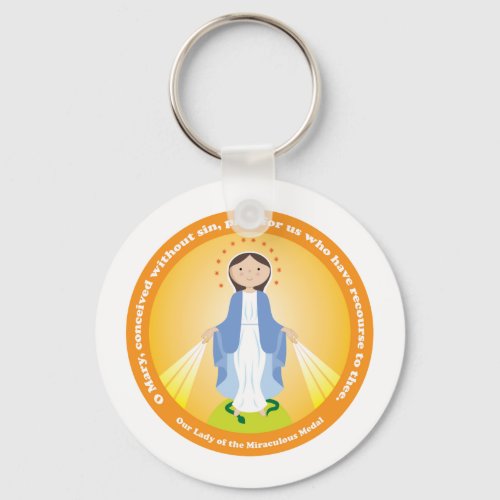 Our Lady of the Miraculous Medal Keychain