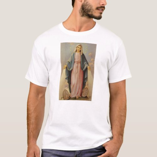 Our Lady of the Rosary Blessed Mother Mary T_Shirt