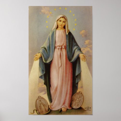 Our Lady of the Rosary Blessed Mother Virgin Mary Poster