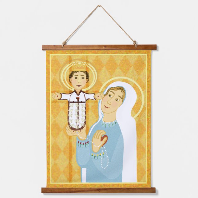 Our Lady of the Rosary Hanging Tapestry (Front)