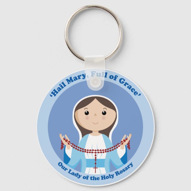Our Lady of the Rosary Keychain (Front)