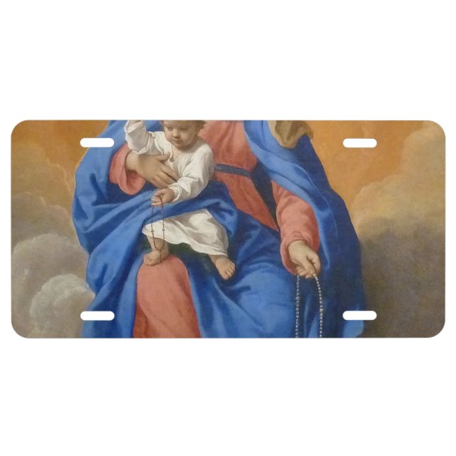 Our Lady Of The Rosary License Plate (Front)