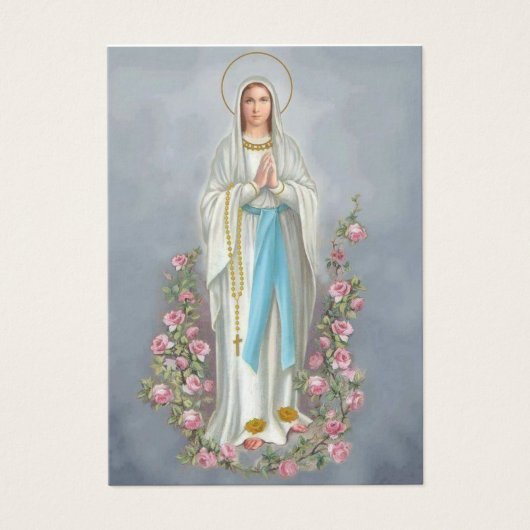Our Lady of the Rosary Lourdes Memorare Prayer (Front)