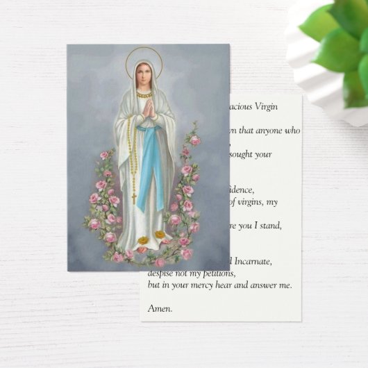 Our Lady of the Rosary Lourdes Memorare Prayer (Desk)