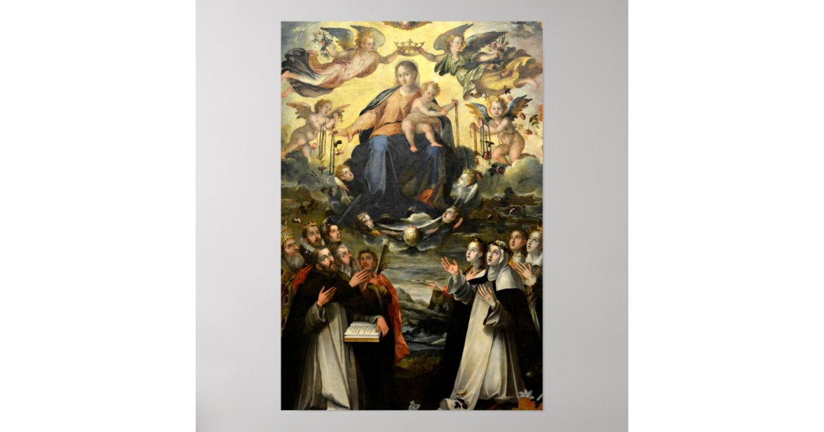 Our Lady of the Rosary Poster | Zazzle