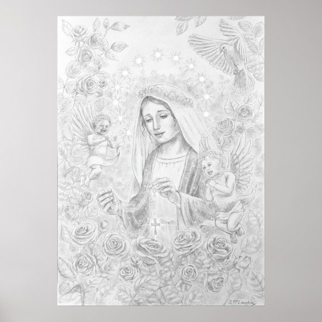 Our Lady of the Rosary Poster (Front)