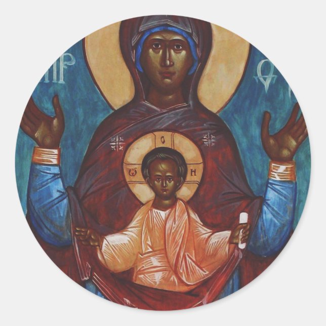 Our Lady of the Sign Classic Round Sticker (Front)