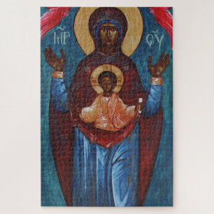 Our Lady of the Sign Eternal Light Art Print Jigsaw Puzzle