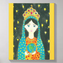 Our Lady of the Universe Wrapped Canvas Photo Tile