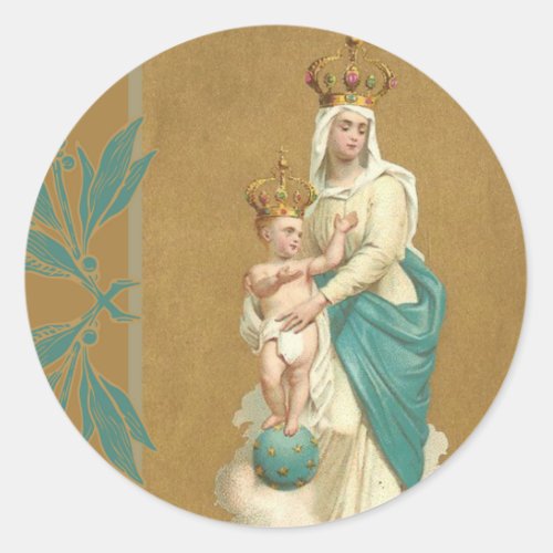 Our Lady of Victory Child Jesus Classic Round Sticker