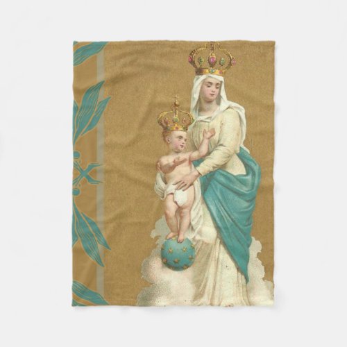 Our Lady of Victory Child Jesus Fleece Blanket