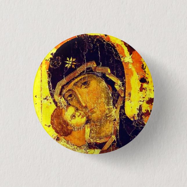 Our Lady of Vladimir Button (Front)