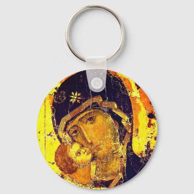 Our Lady of Vladimir Keychain (Front)